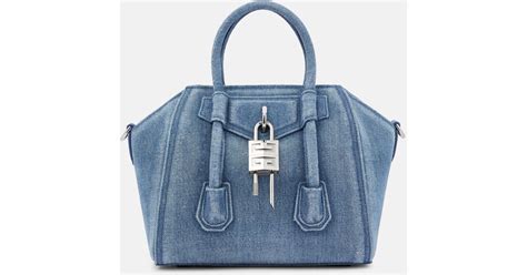 antigona mini givenchy|mini antigona lock denim tote bag.